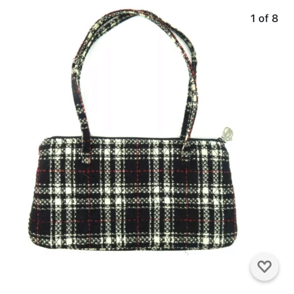 Black & White plaid Vera Bradley handbag
